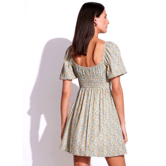 Faithfull the Brand Sylvie Mini Dress Sabinosa Floral Print in Luxe Rayon Fabric - Picture 5 of 7